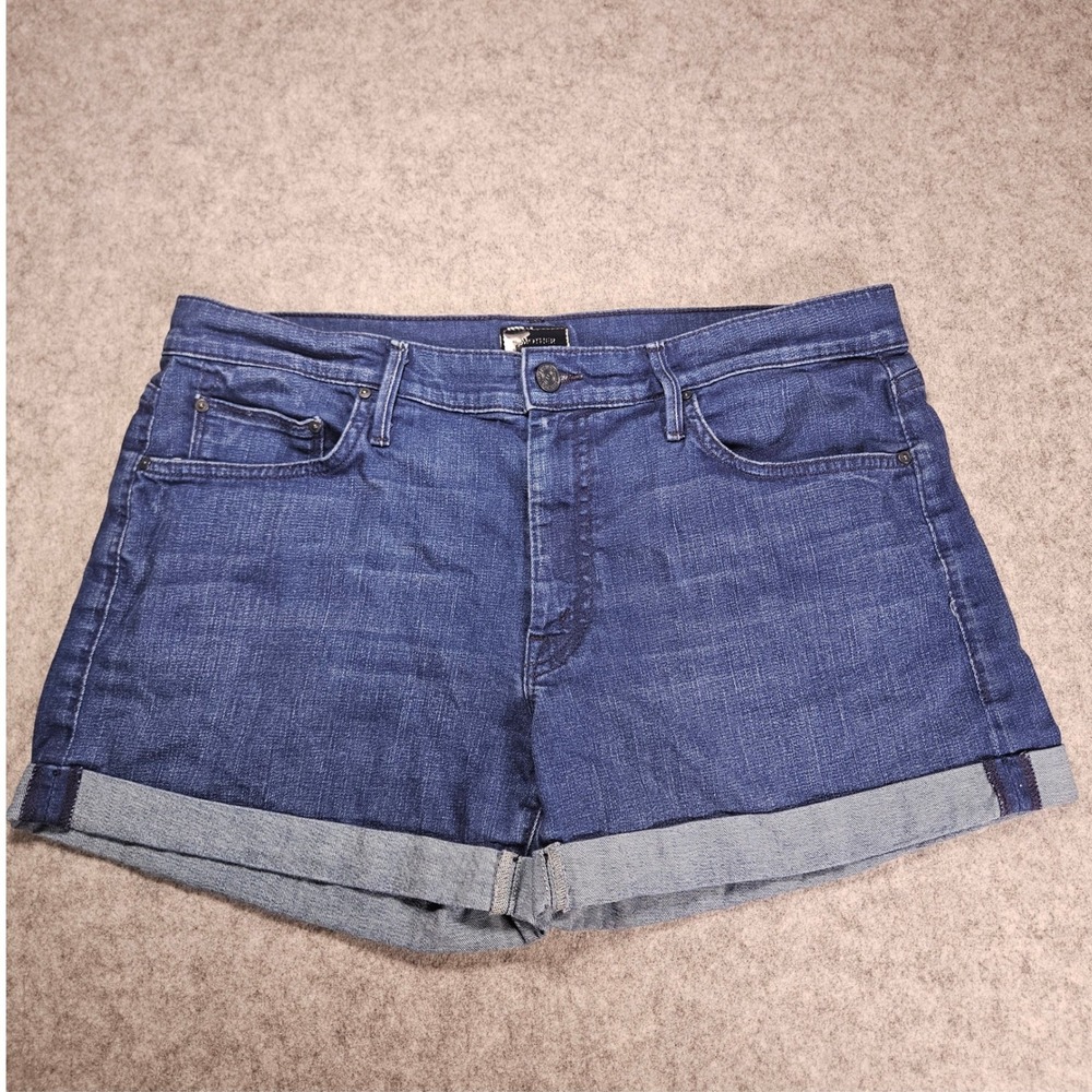 Mother Womens Bright Eyes Dropout Cuff Short Denim Jean Shorts Size 31 (34) READ
